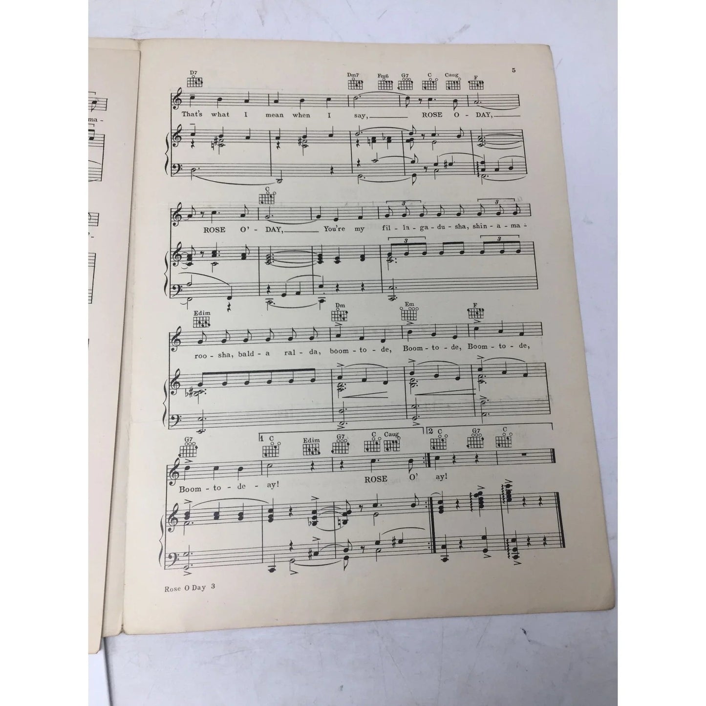 Rose O' Day The Filla - Ga - Dusha Song Sheet Music - A+ Stuff - SHEET MUSIC - A+ Stuff