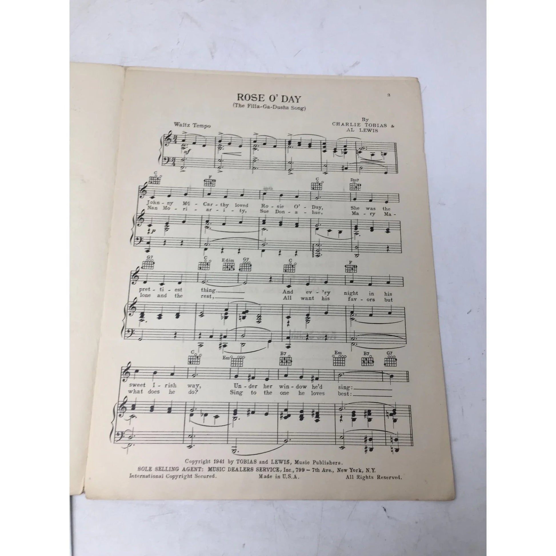 Rose O' Day The Filla - Ga - Dusha Song Sheet Music - A+ Stuff - SHEET MUSIC - A+ Stuff