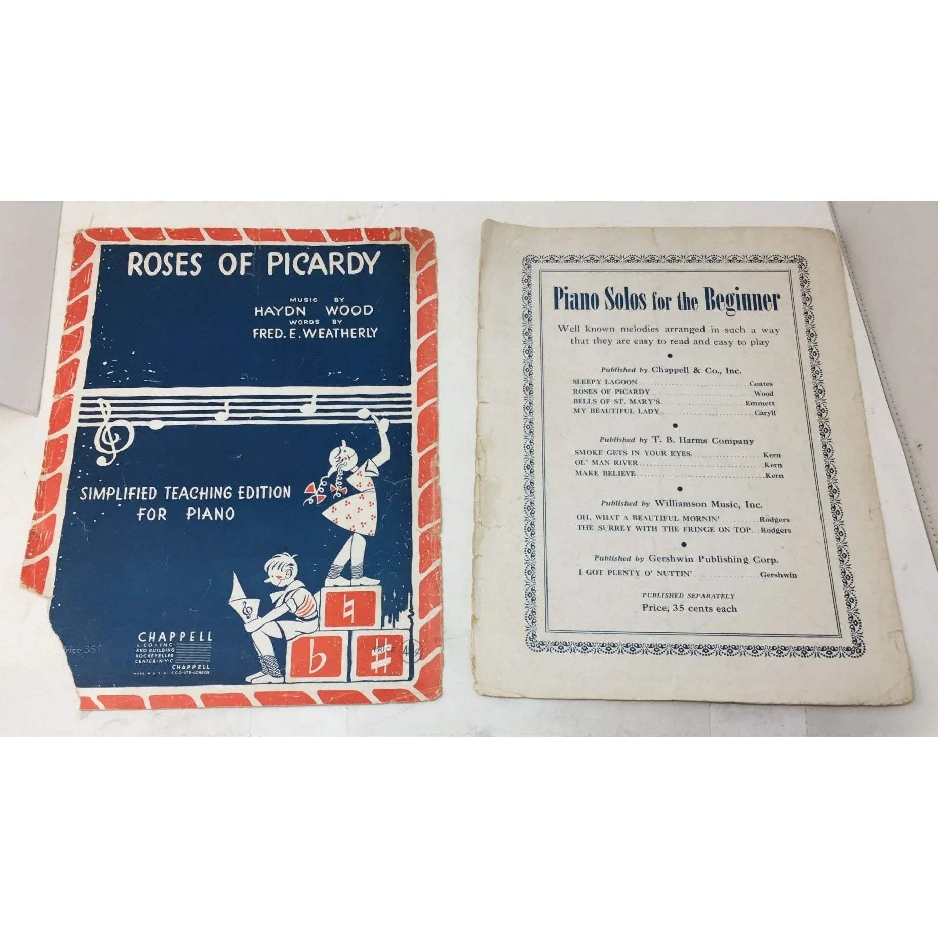 ''Roses Of Picardy'' by Hadyn Wood/Fred E Weatherly Vintage Sheet Music - A+ Stuff - sheet music - A+ Stuff