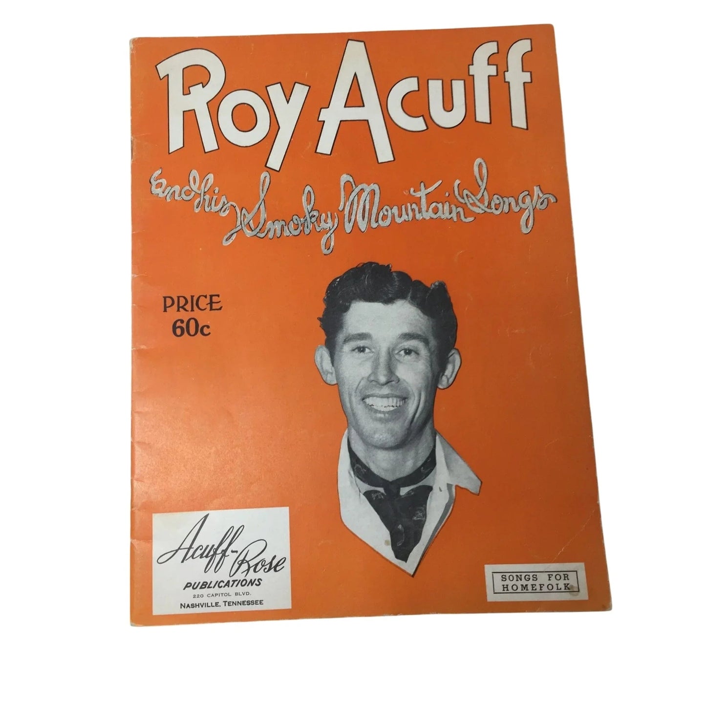 ''Roy Acuff and his Smoky Mountain Songs'' Vintage sheet music - A+ Stuff - SHEET MUSIC - A+ Stuff