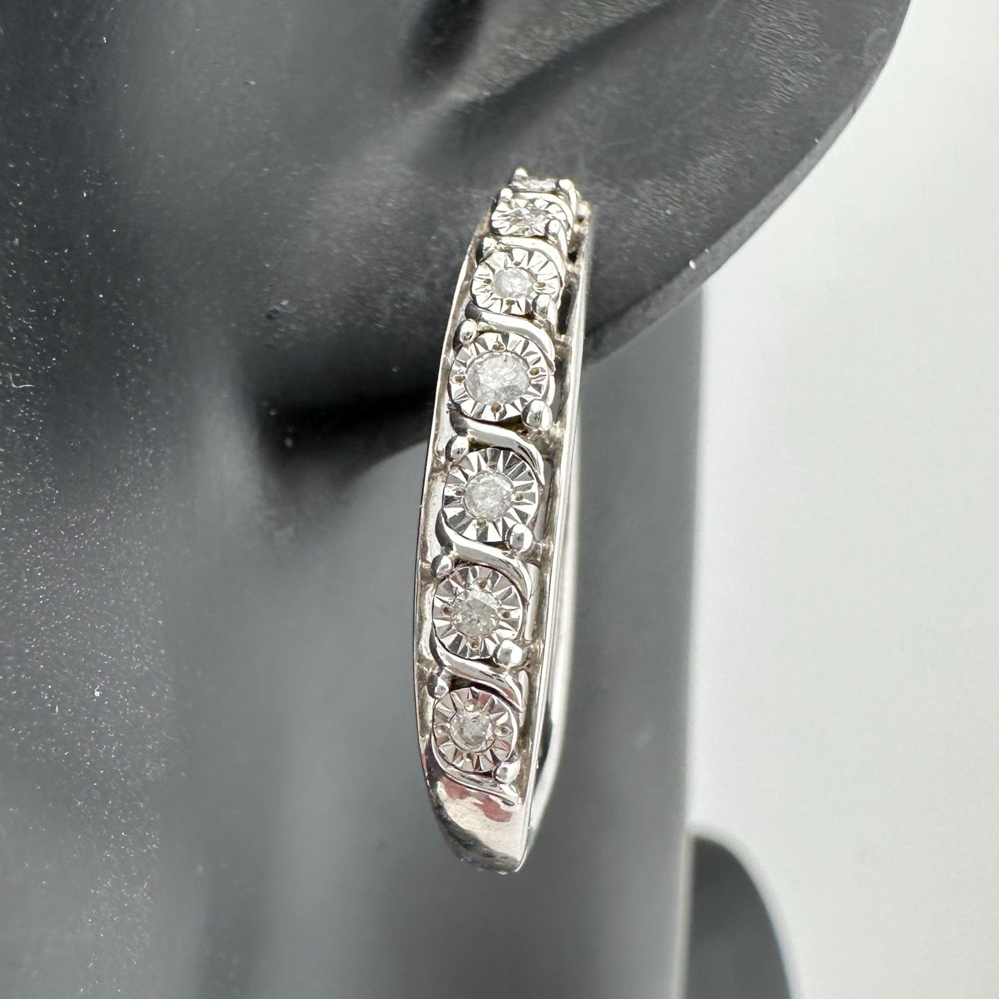 1/4 Carat Diamond Hoop Earrings