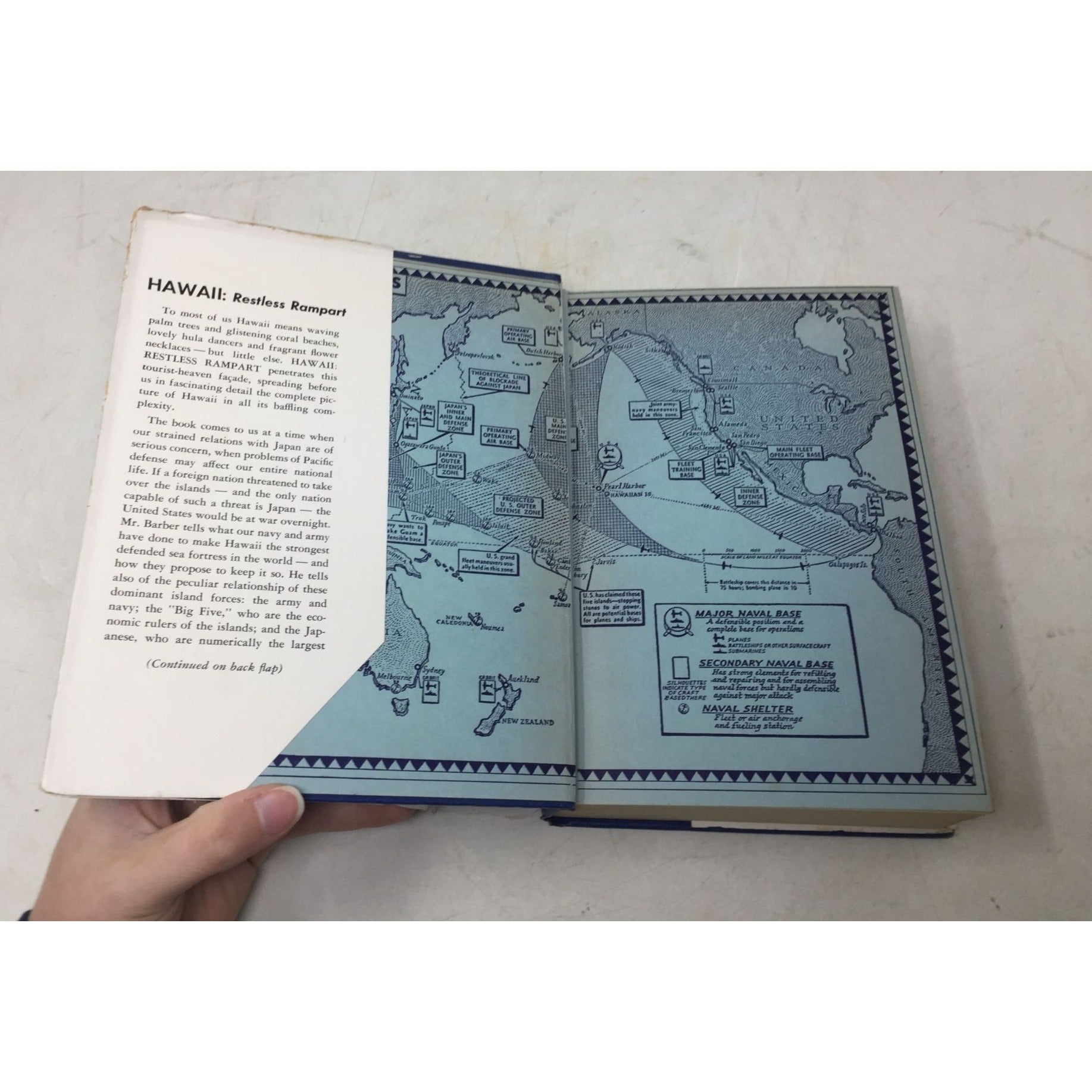 vintage book titled "Hawaii: Restless Rampart" by Joseph Barber, Jr., unbranded  A+ Stuff Books