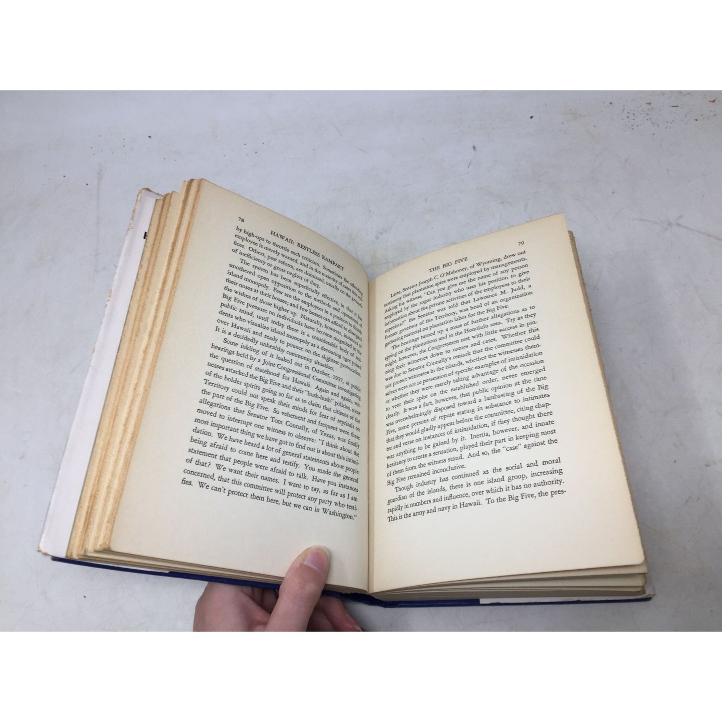 vintage book titled "Hawaii: Restless Rampart" by Joseph Barber, Jr., unbranded  A+ Stuff Books