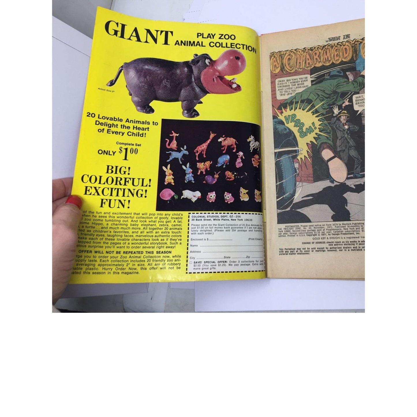 Vintage 1971 Gold Key Comic Book ''The Twilight Zone''