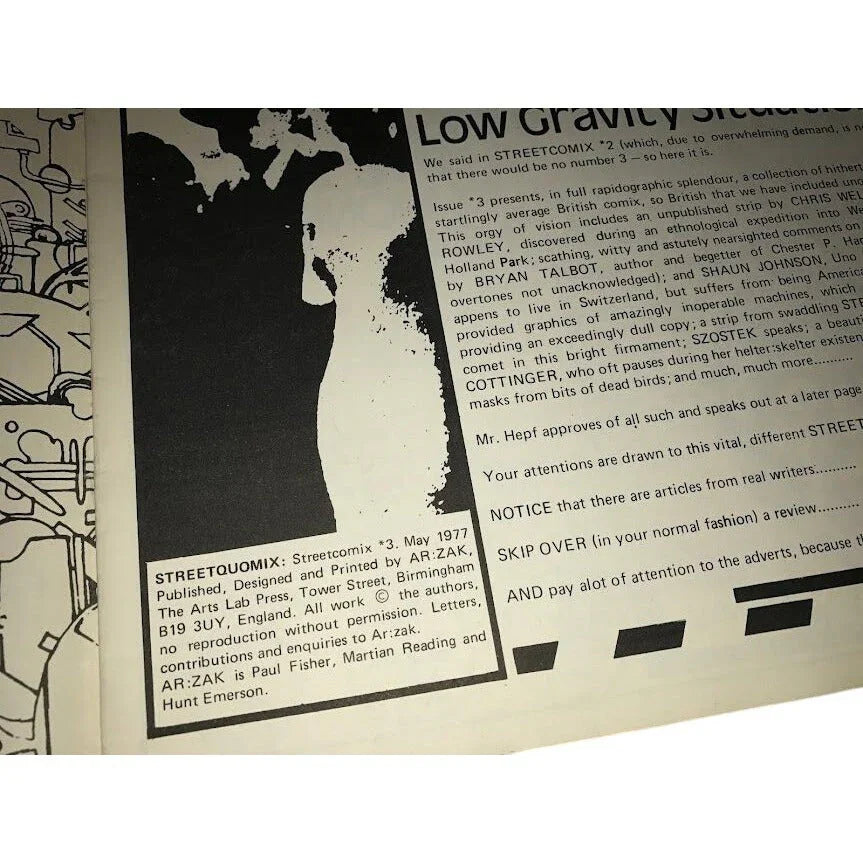 AR-ZAK STREETQUOMIX WELCH SZOSTEK SCHFIELD EMERSON Winged Women... Truth... Lies...etc. Adults only The Arts Lab Press  A+ Stuff comic book