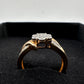 Two Tone Natural Diamond Sweetheart Ring Size 6.75