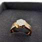 Two Tone Natural Diamond Sweetheart Ring Size 6.75