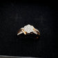 Two Tone Natural Diamond Sweetheart Ring Size 6.75