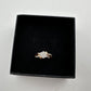 Two Tone Natural Diamond Sweetheart Ring Size 6.75