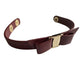 Salvatore Ferragamo Aubergine Leather Vara Bow Bracelet Deep Reddish Brown - Salvatore Ferragamo - Bracelet - A+ Stuff