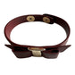 Salvatore Ferragamo Aubergine Leather Vara Bow Bracelet Deep Reddish Brown - Salvatore Ferragamo - Bracelet - A+ Stuff