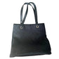 Salvatore Ferragamo Black Gancini Canvas with Leather Handbag Tote Bag - Salvatore Ferragamo - Handbags - A+ Stuff