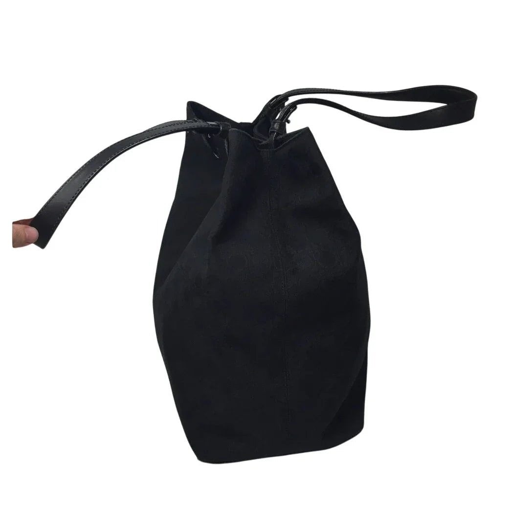 Salvatore Ferragamo Black Gancini Canvas with Leather Handbag Tote Bag - Salvatore Ferragamo - Handbags - A+ Stuff