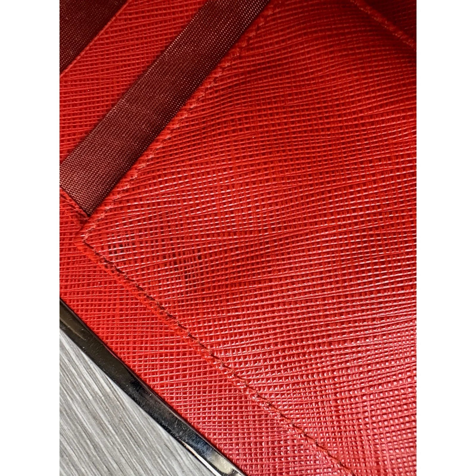 Salvatore Ferragamo Pamplona Pebble Red Leather Long Wallet - Salvatore Ferragamo - Wallet - A+ Stuff