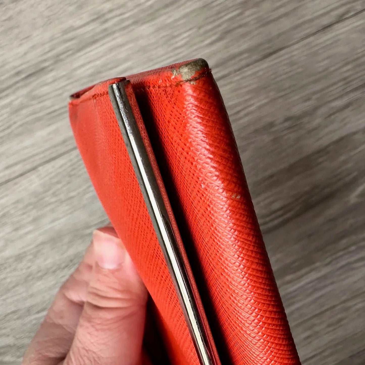 Salvatore Ferragamo Pamplona Pebble Red Leather Long Wallet - Salvatore Ferragamo - Wallet - A+ Stuff