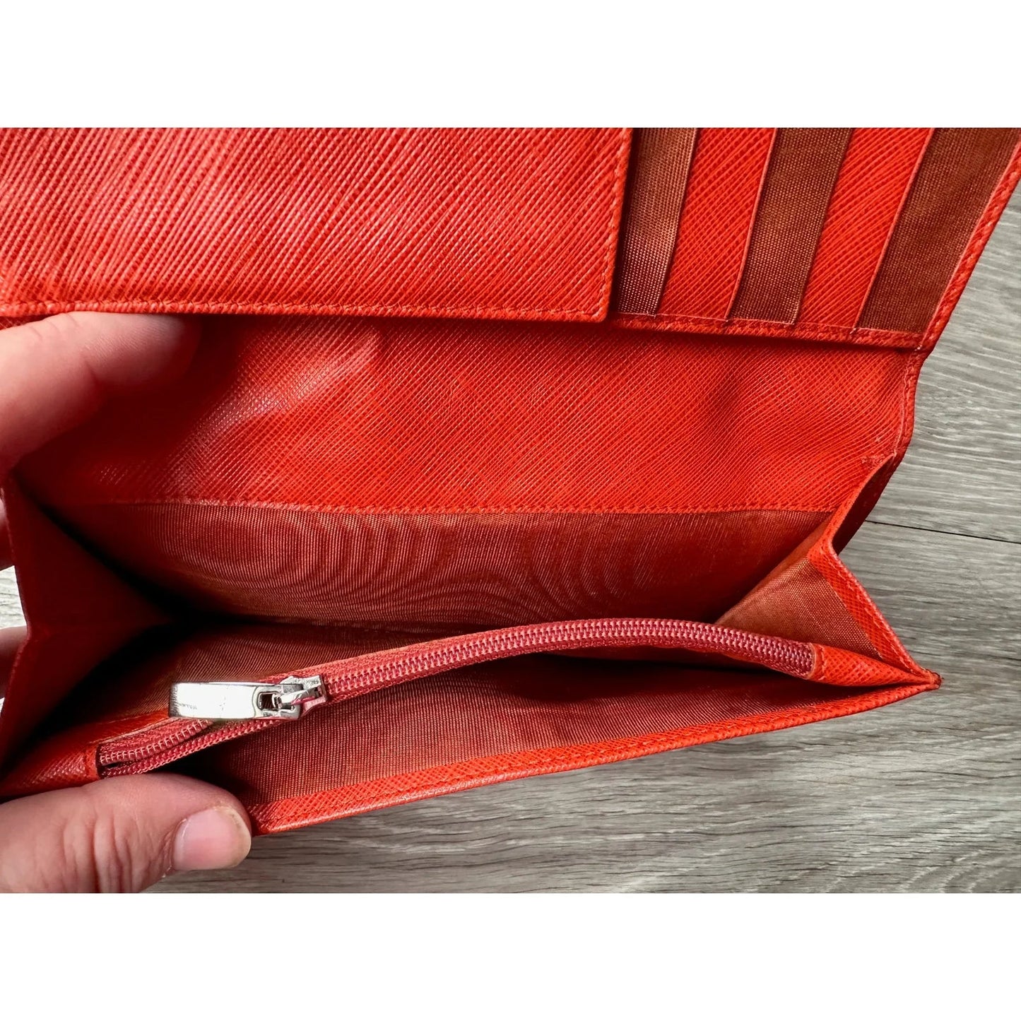 Salvatore Ferragamo Pamplona Pebble Red Leather Long Wallet - Salvatore Ferragamo - Wallet - A+ Stuff