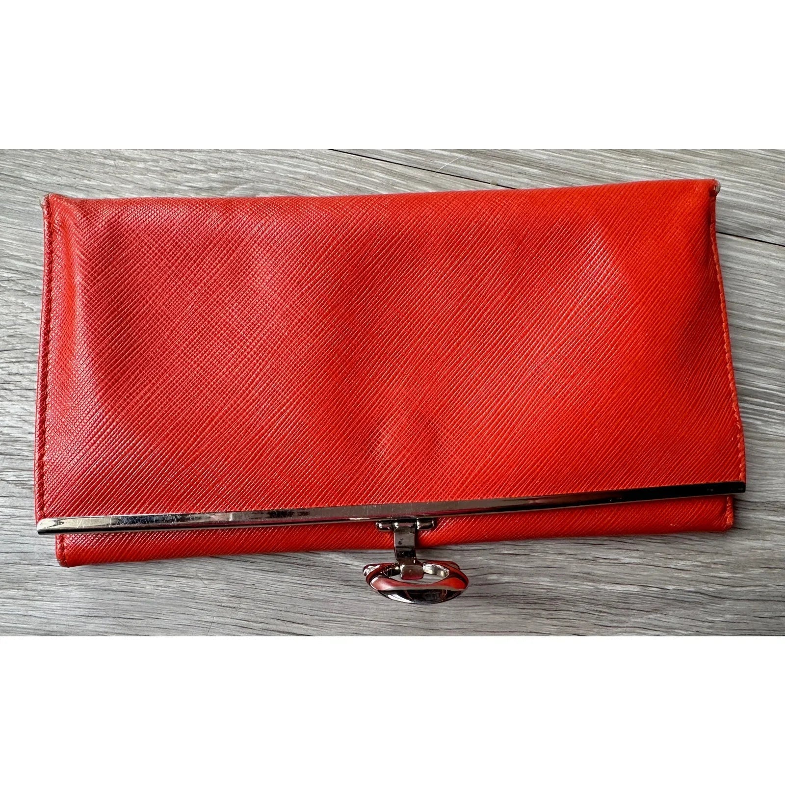 Salvatore Ferragamo Pamplona Pebble Red Leather Long Wallet - Salvatore Ferragamo - Wallet - A+ Stuff