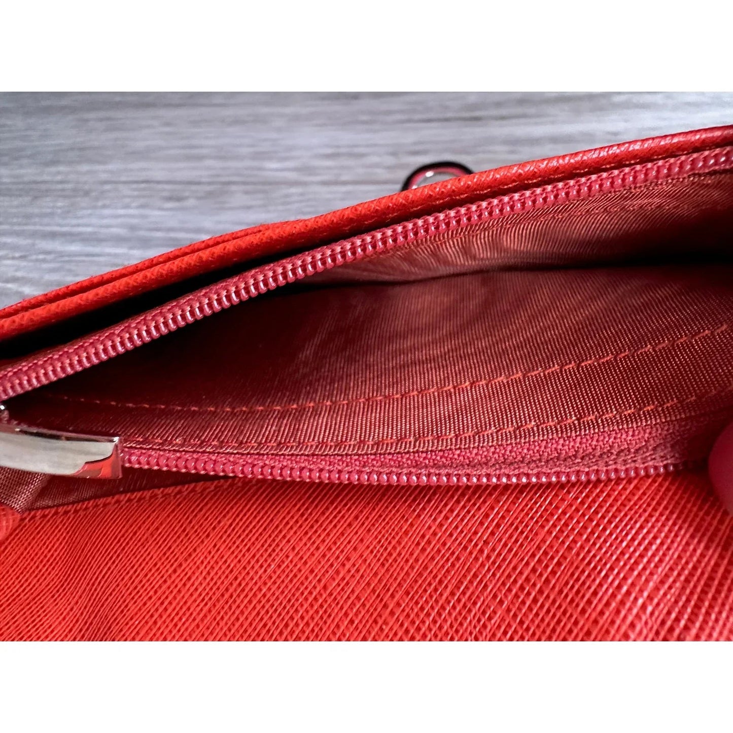 Salvatore Ferragamo Pamplona Pebble Red Leather Long Wallet - Salvatore Ferragamo - Wallet - A+ Stuff