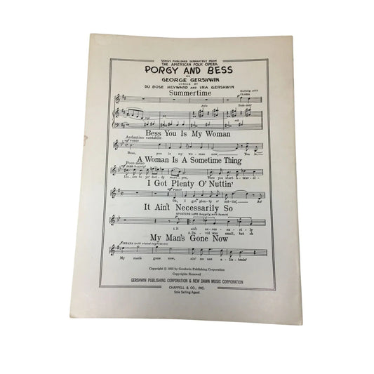 Samuel Goldwin presents "Porgy and Bess" Selection for All Organs - A+ Stuff - SHEET MUSIC - A+ Stuff