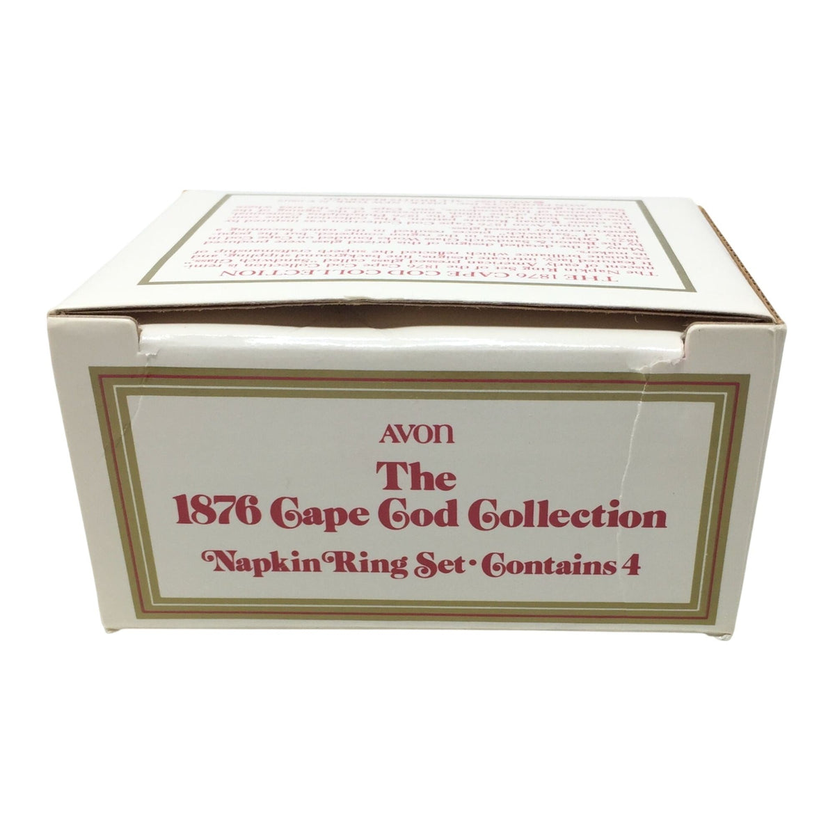 Vintage Avon 1876 Cape Cod Ruby Red Glass Napkin Ring Set (Box with 4 Rings) Avon  A+ Stuff Drinking, Dining & More