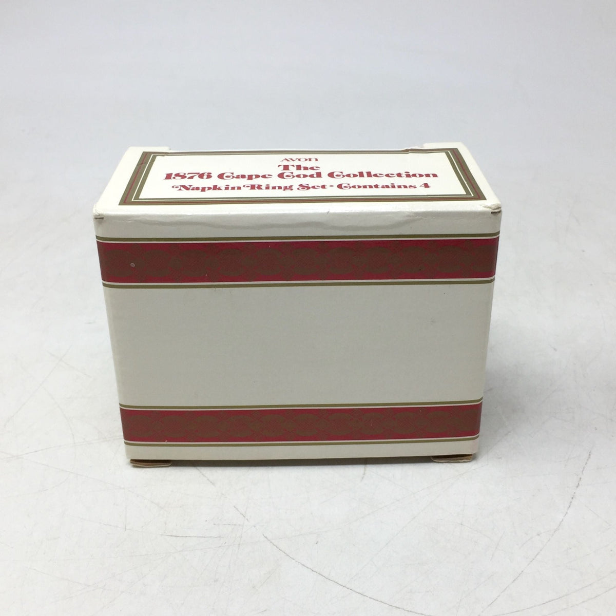 Vintage Avon 1876 Cape Cod Ruby Red Glass Napkin Ring Set (Box with 4 Rings) Avon  A+ Stuff Drinking, Dining & More