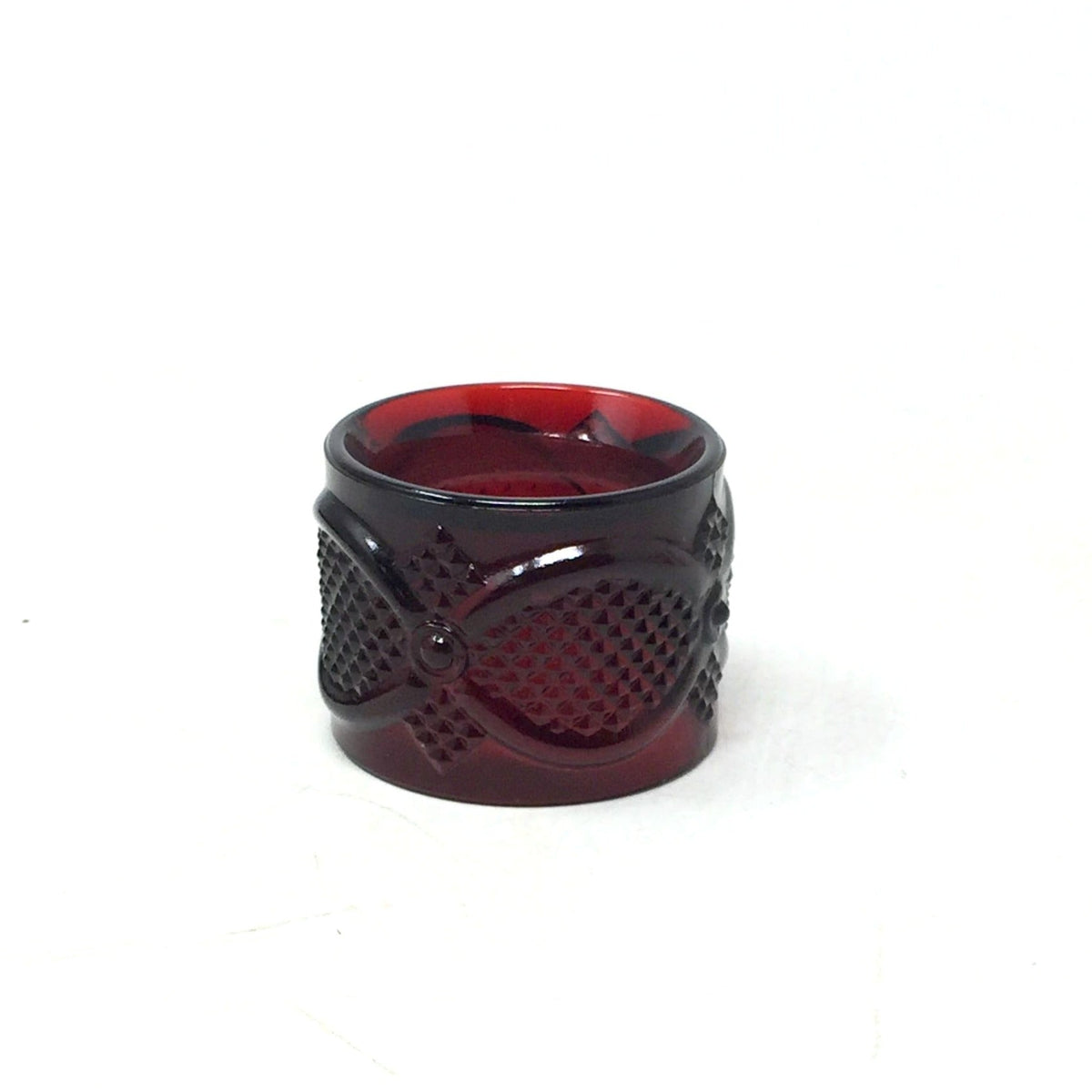 Vintage Avon 1876 Cape Cod Ruby Red Glass Napkin Ring Set (Box with 4 Rings) Avon  A+ Stuff Drinking, Dining & More