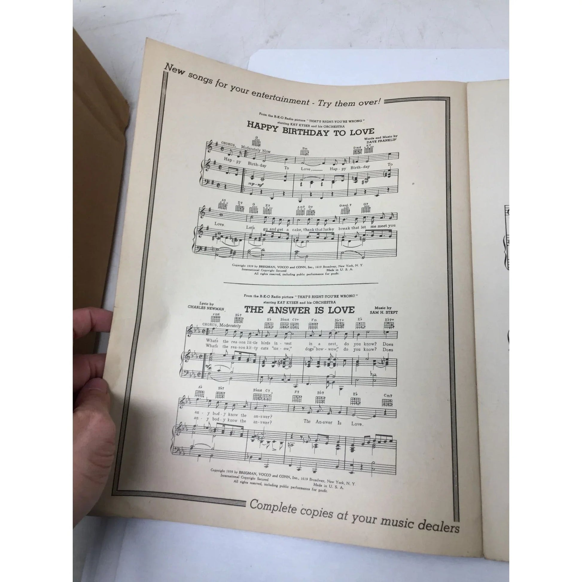 ''SCATTER - BRAIN'' BY JOHNNY BURKE, KEENE - BEAN AND FRANKIE MASTERS - A+ Stuff - SHEET MUSIC - A+ Stuff