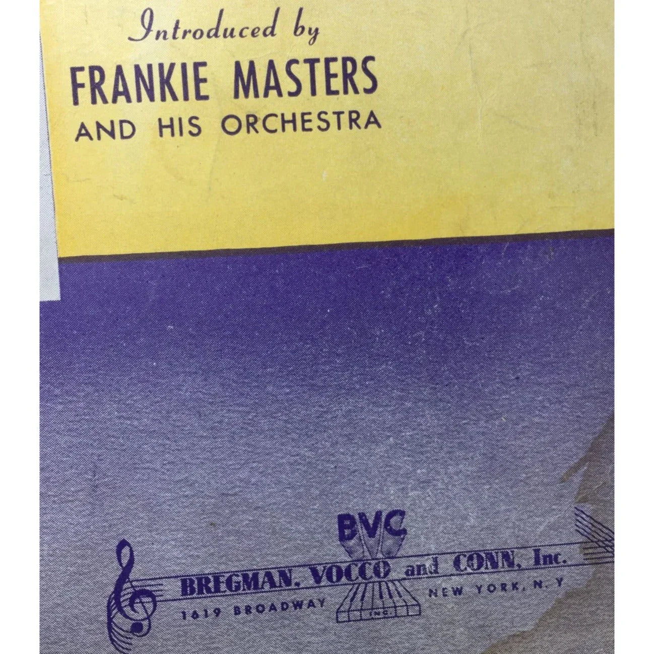''SCATTER - BRAIN'' BY JOHNNY BURKE, KEENE - BEAN AND FRANKIE MASTERS - A+ Stuff - SHEET MUSIC - A+ Stuff