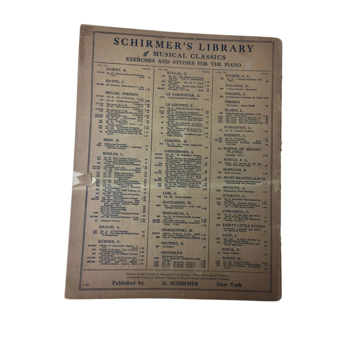 Schirmer's Library Vol 316 Duvernoy: The School of Mechanism, Op. 120 - A+ Stuff - SHEET MUSIC - A+ Stuff