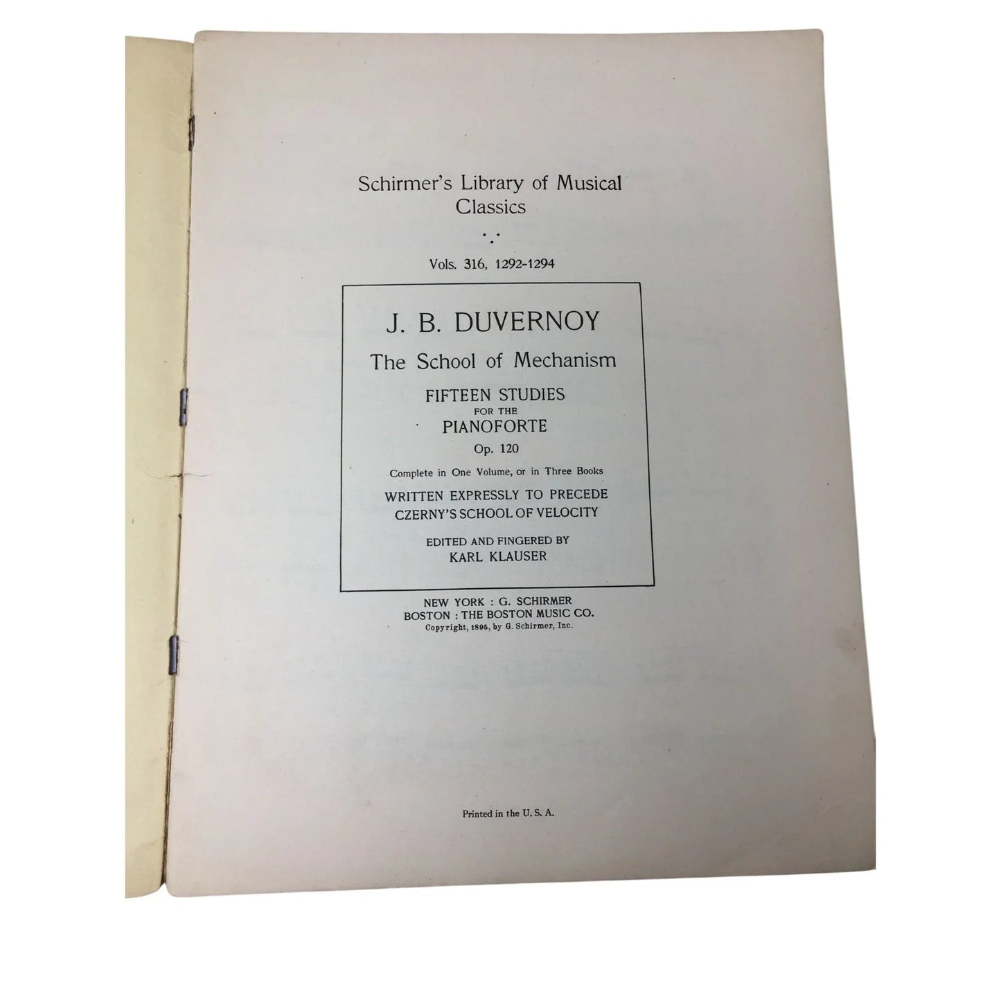 Schirmer's Library Vol 316 Duvernoy: The School of Mechanism, Op. 120 - A+ Stuff - SHEET MUSIC - A+ Stuff