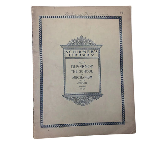 Schirmer's Library Vol 316 Duvernoy: The School of Mechanism, Op. 120 - A+ Stuff - SHEET MUSIC - A+ Stuff