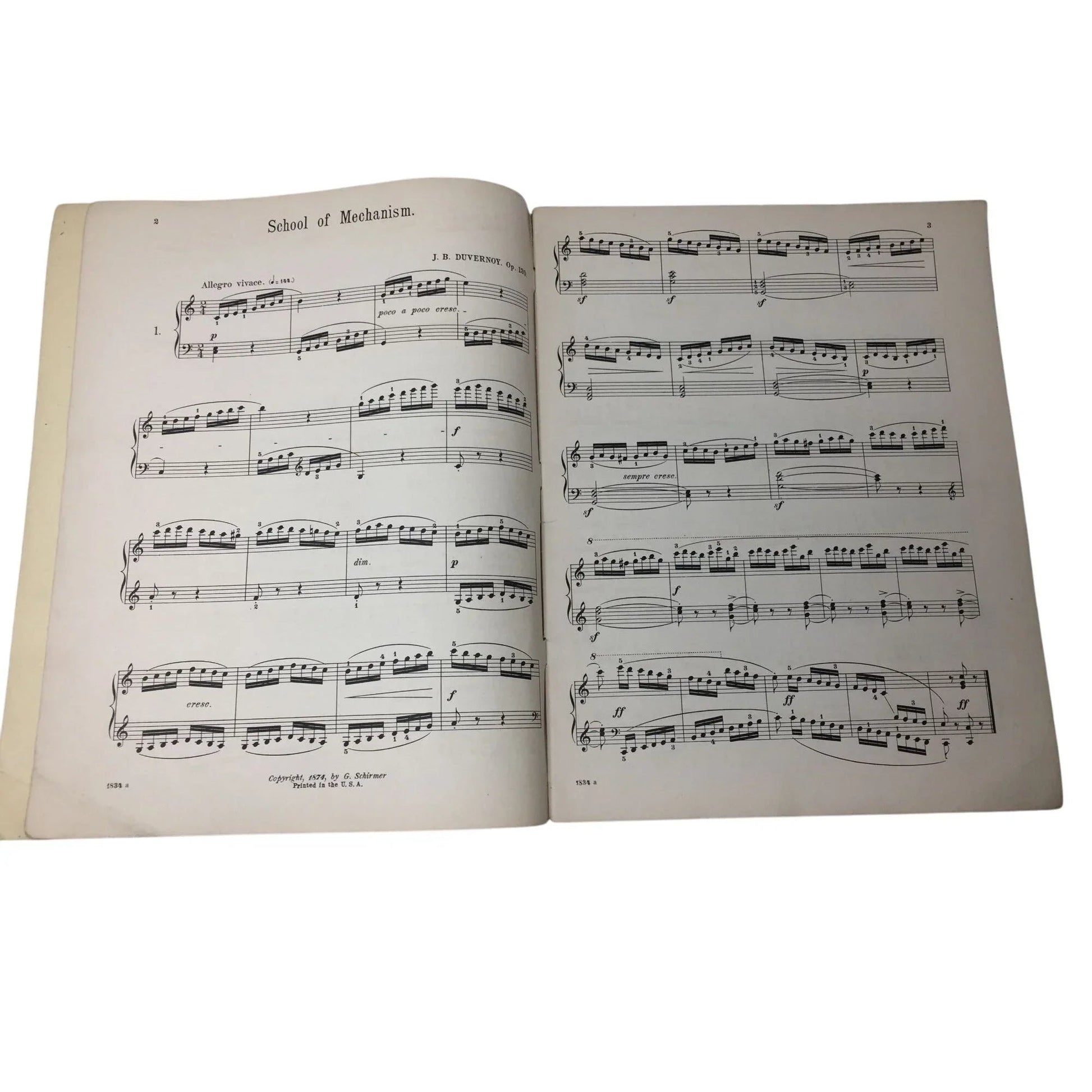 Schirmer's Library Vol 316 Duvernoy: The School of Mechanism, Op. 120 - A+ Stuff - SHEET MUSIC - A+ Stuff