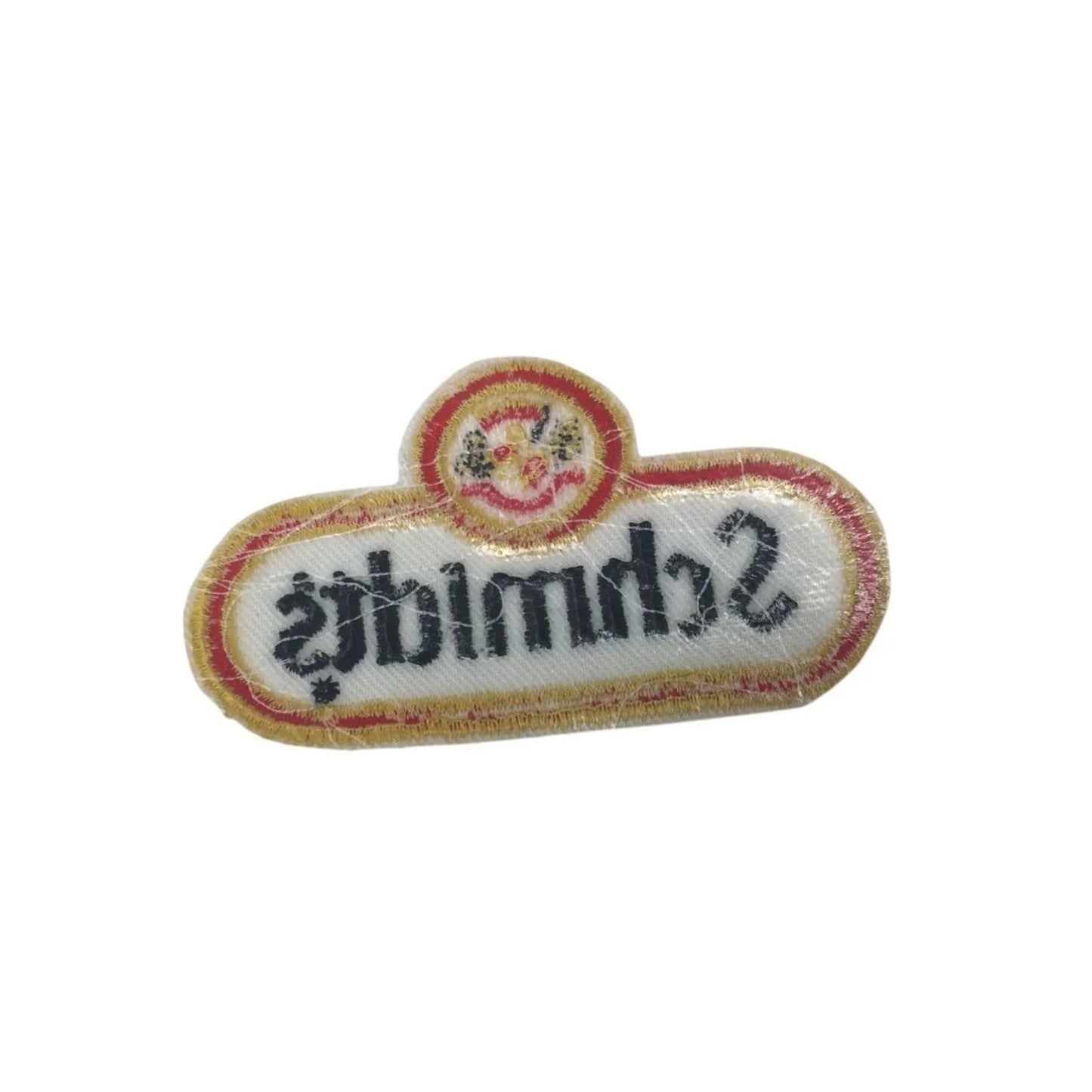 ''SCHMIDT'S'' BEER RED & YELLOW Embroidered Patch - SCHMIDTS - Collectibles - A+ Stuff