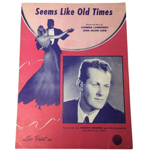 ''Seems like old times'' Vintage Sheet music