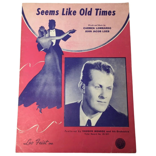''Seems like old times'' Vintage Sheet music - A+ Stuff - SHEET MUSIC - A+ Stuff