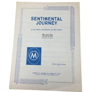 ''Sentimental Journey'' Vintage Sheet Music