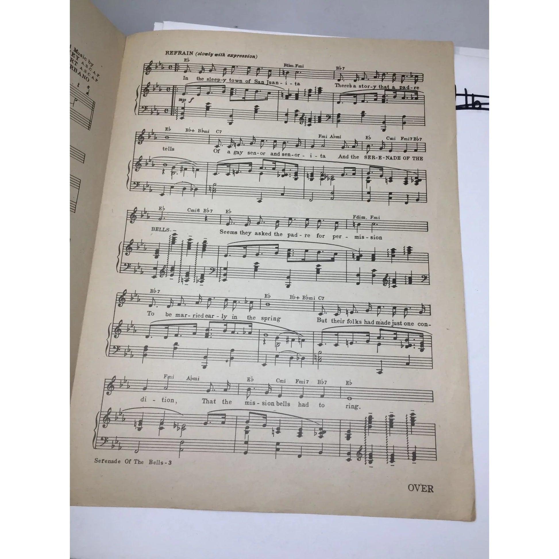 Serenade of the Bells Vintage 1947 Sheet Music - A+ Stuff - SHEET MUSIC - A+ Stuff