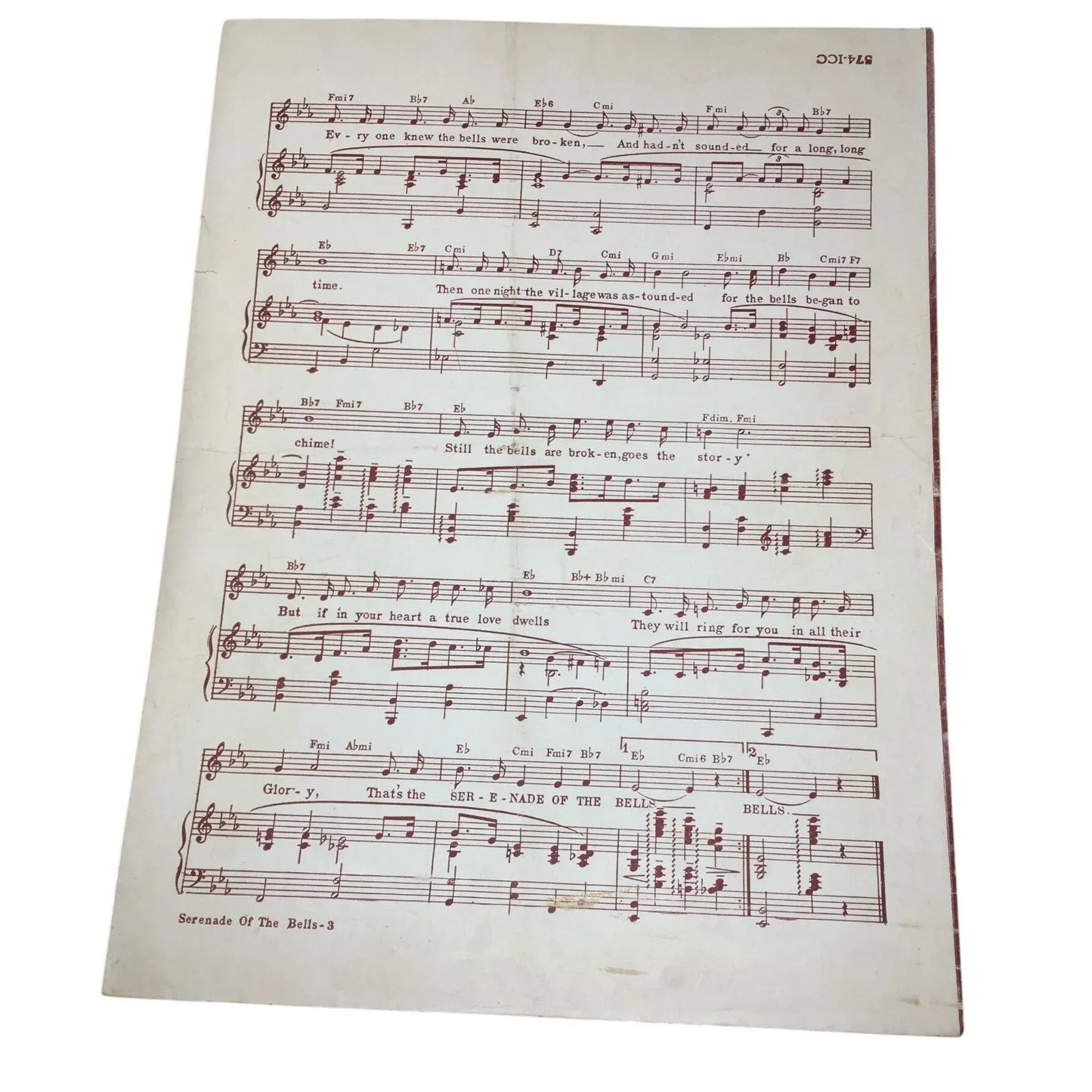 Serenade of the Bells Vintage 1947 Sheet Music - A+ Stuff - SHEET MUSIC - A+ Stuff