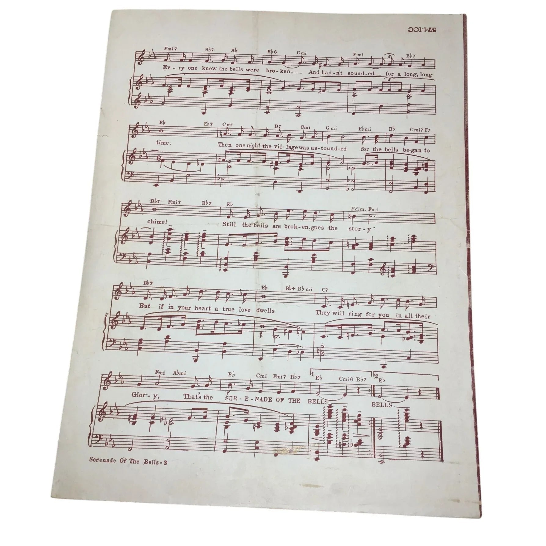 Serenade of the Bells Vintage 1947 Sheet Music - A+ Stuff - SHEET MUSIC - A+ Stuff