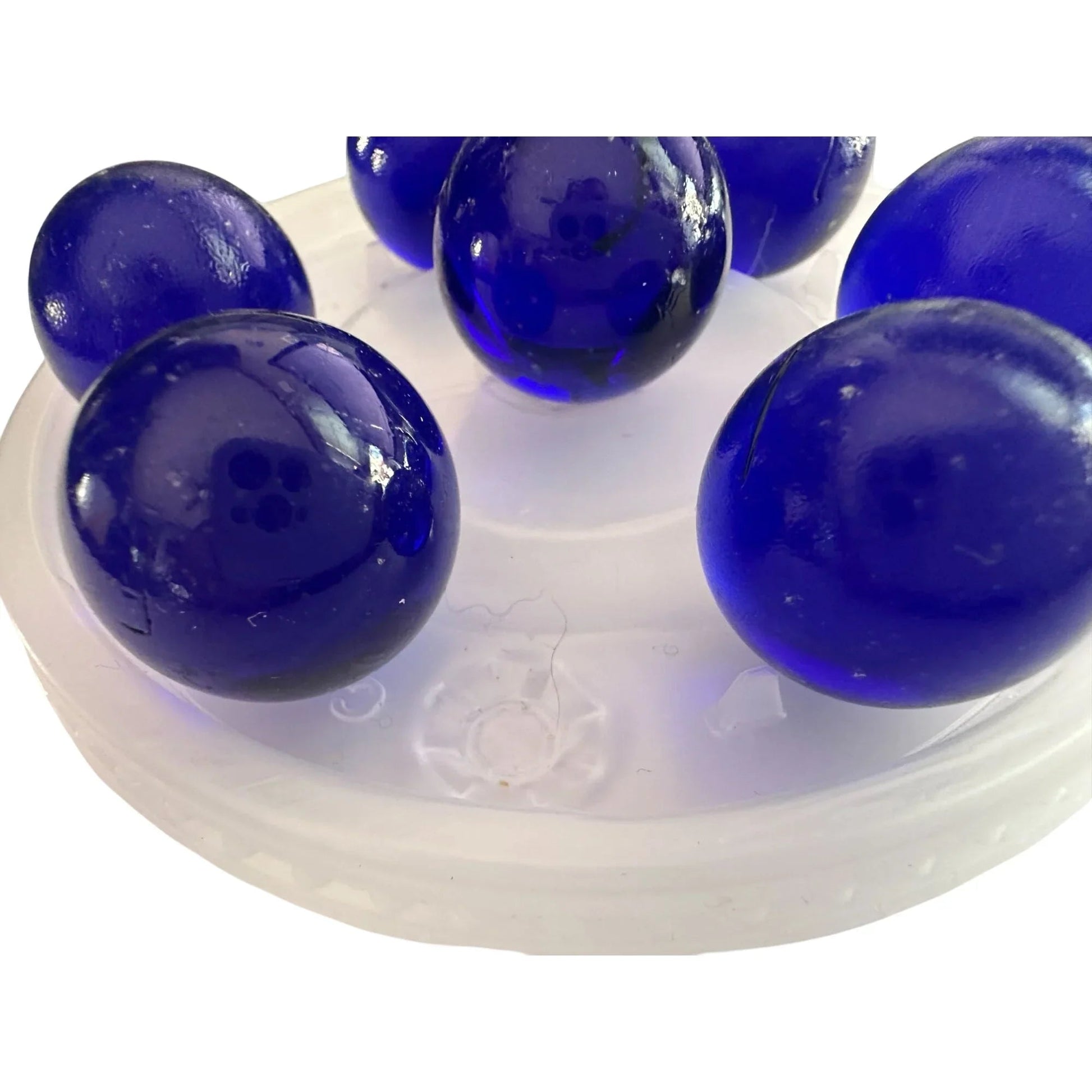 Set of 10 Vintage Royal Blue Large Shooter Marbles - Collectibles - A+ Stuff