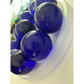 Set of 10 Vintage Royal Blue Large Shooter Marbles - Collectibles - A+ Stuff