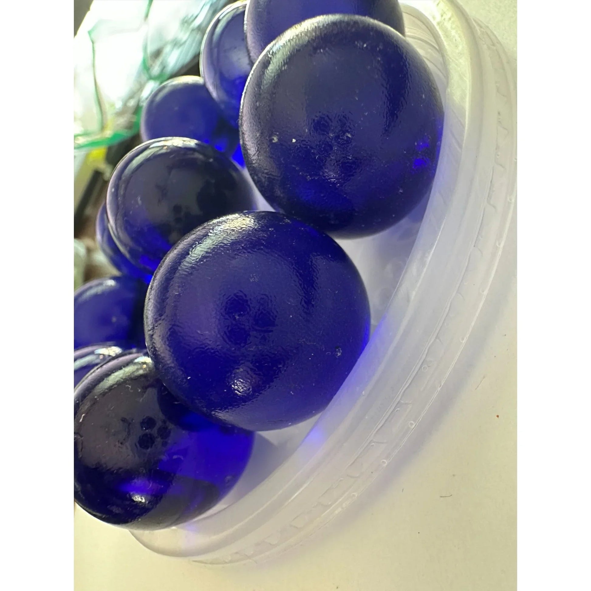 Set of 10 Vintage Royal Blue Large Shooter Marbles - Collectibles - A+ Stuff