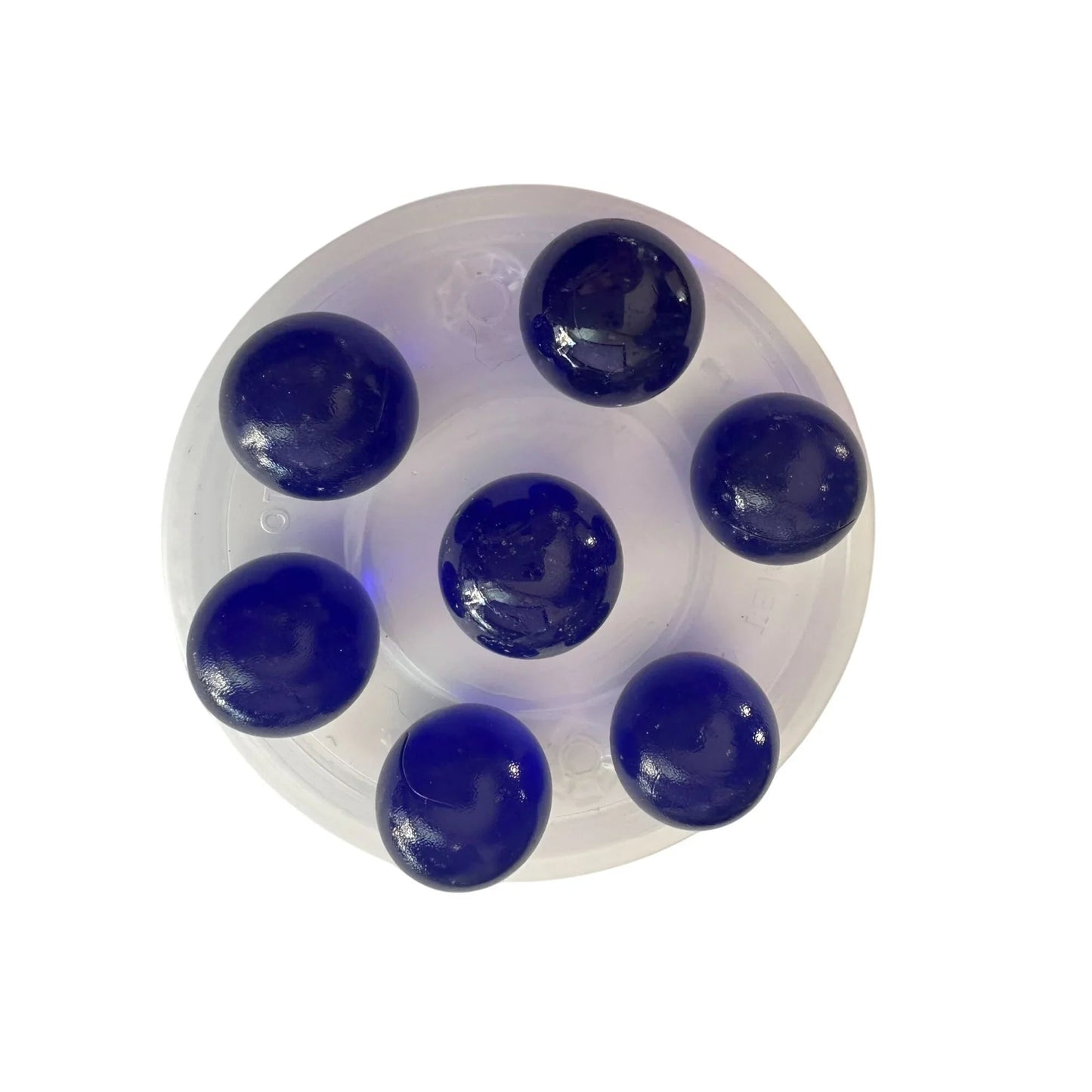 Set of 10 Vintage Royal Blue Large Shooter Marbles - Collectibles - A+ Stuff