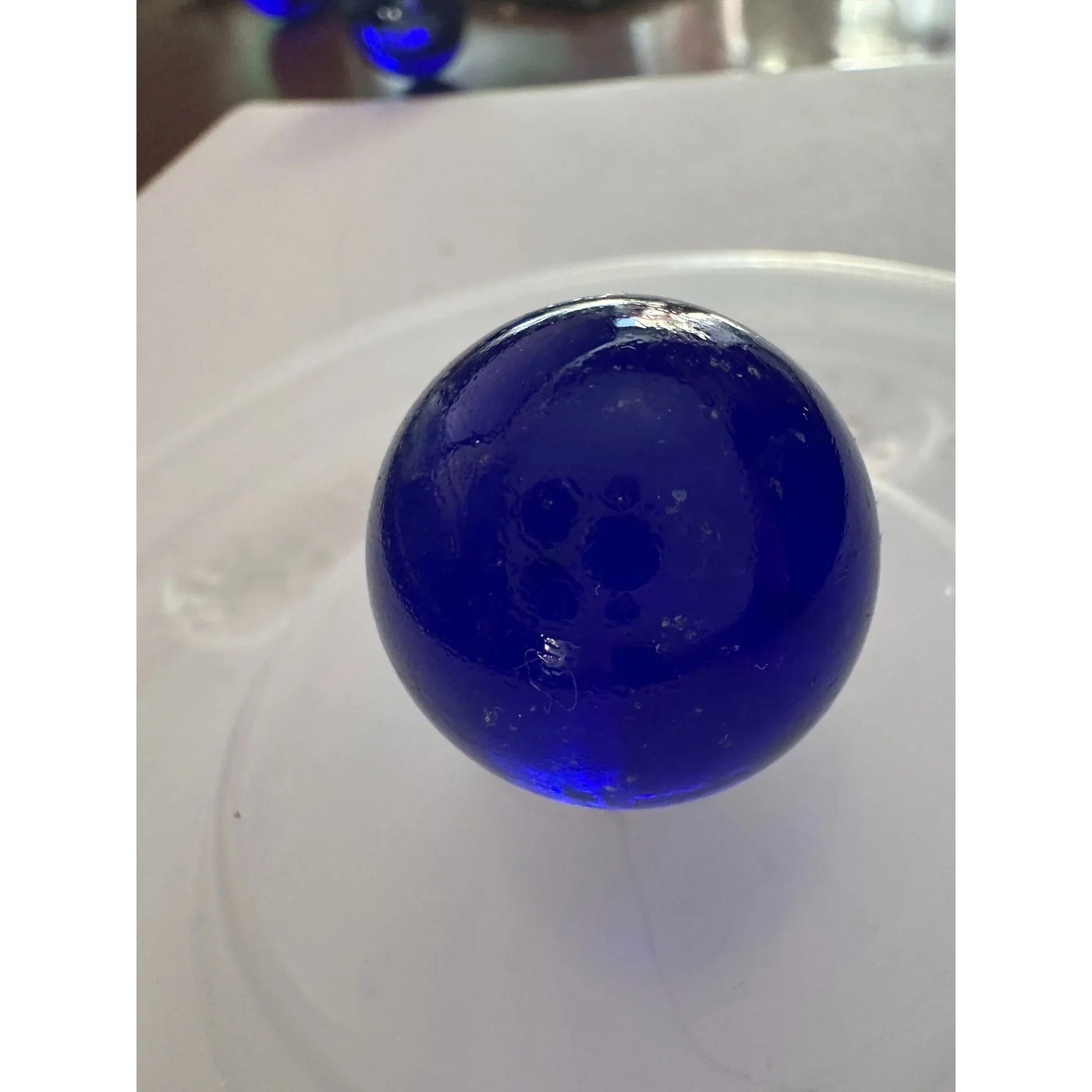 Set of 10 Vintage Royal Blue Large Shooter Marbles - Collectibles - A+ Stuff