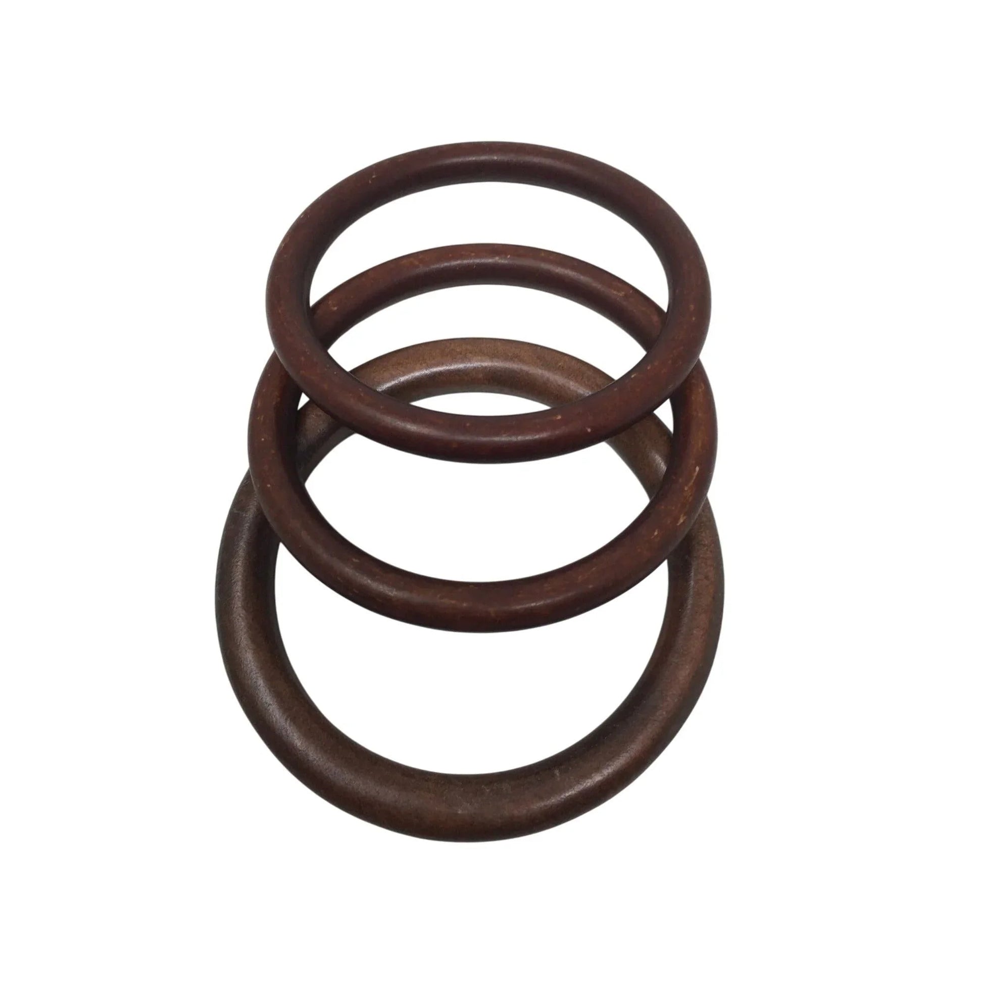 Set of 3 Women's Brown Wooden Bangle Bracelets (One Size) - A+ Stuff - Bracelet - A+ Stuff