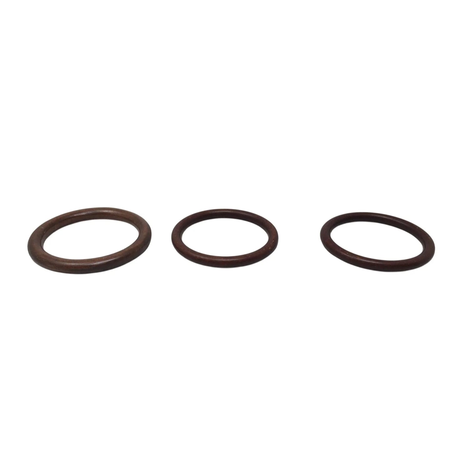 Set of 3 Women's Brown Wooden Bangle Bracelets (One Size) - A+ Stuff - Bracelet - A+ Stuff