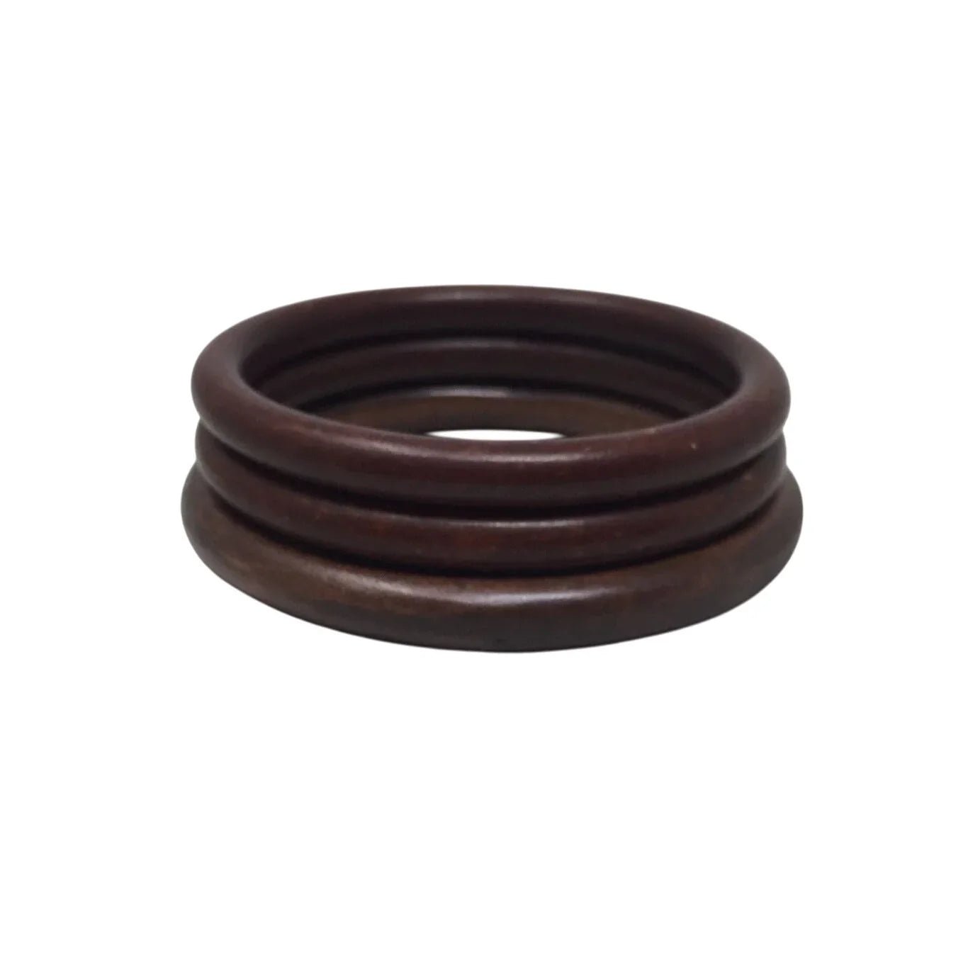 Set of 3 Women's Brown Wooden Bangle Bracelets (One Size) - A+ Stuff - Bracelet - A+ Stuff