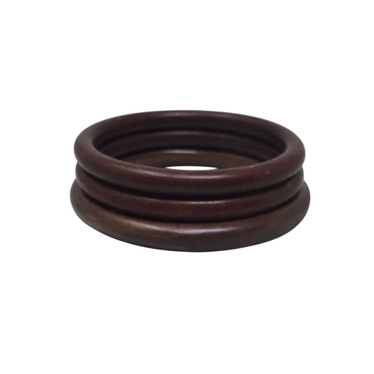 Set of 3 Women's Brown Wooden Bangle Bracelets (One Size) - A+ Stuff - Bracelet - A+ Stuff