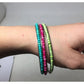 Set of 3 Women's Thin Metal Bracelets with Beads (Pink, Blue, green) - A+ Stuff - Bracelet - A+ Stuff
