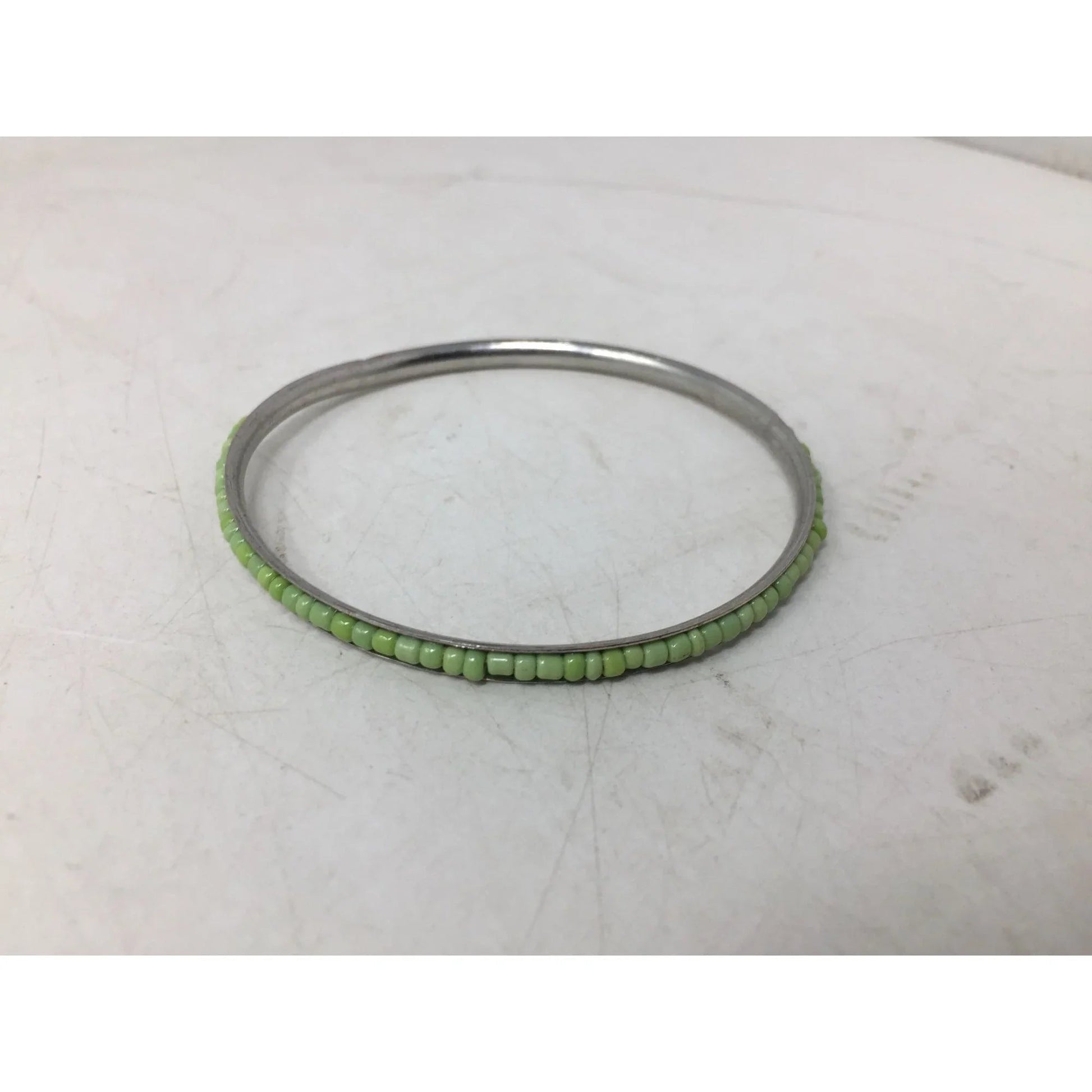 Set of 3 Women's Thin Metal Bracelets with Beads (Pink, Blue, green) - A+ Stuff - Bracelet - A+ Stuff